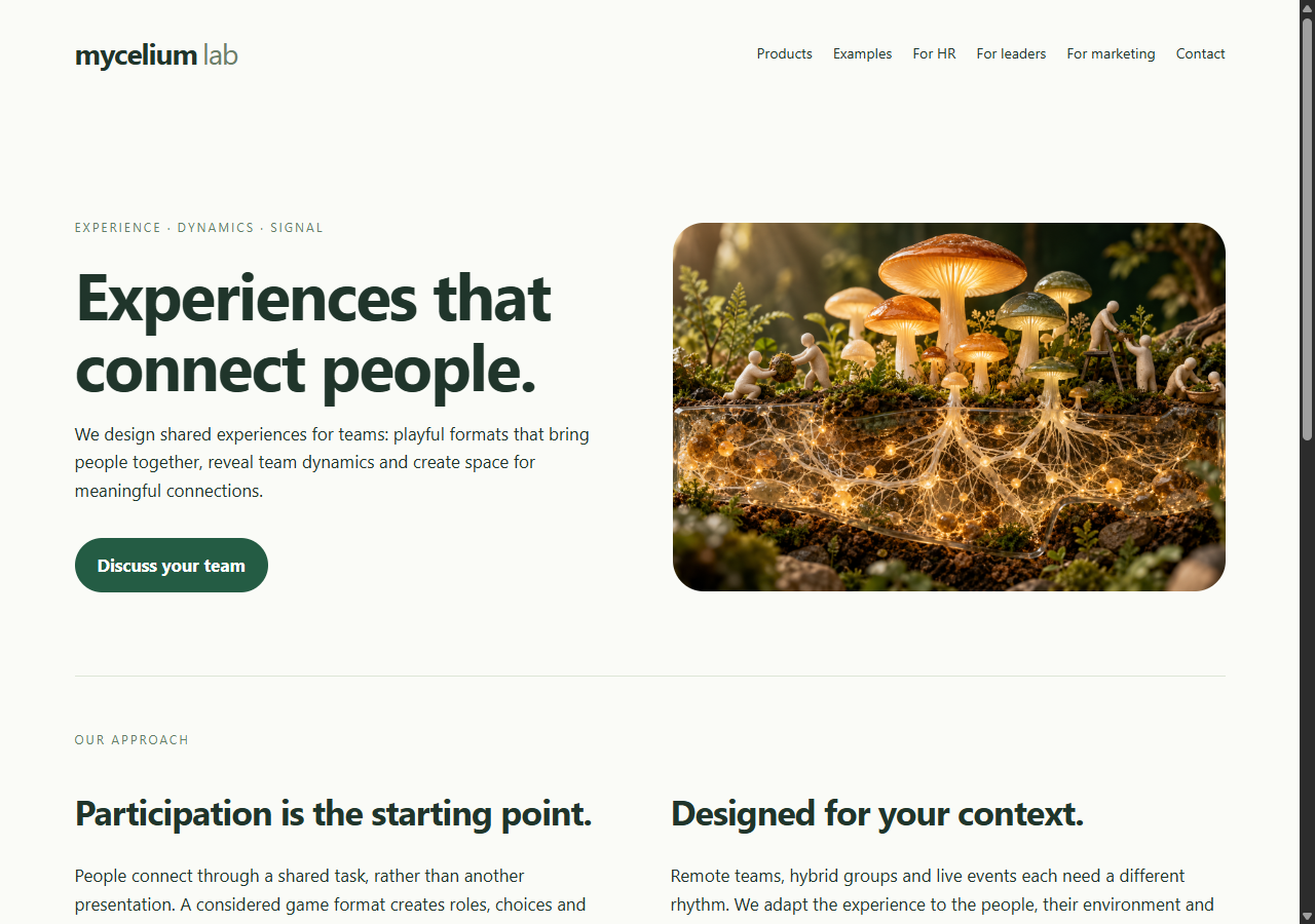 Mycelium Lab — The full Mycelium Lab site